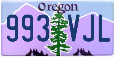 OR license plate 993VJL