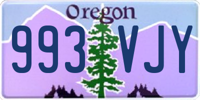 OR license plate 993VJY