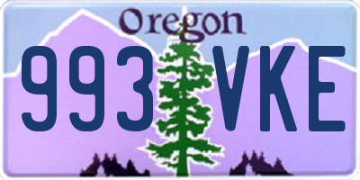 OR license plate 993VKE