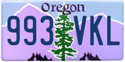 OR license plate 993VKL