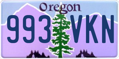 OR license plate 993VKN