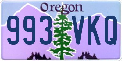 OR license plate 993VKQ
