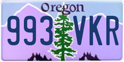 OR license plate 993VKR