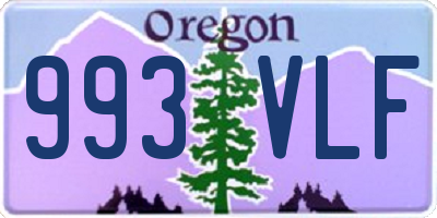 OR license plate 993VLF
