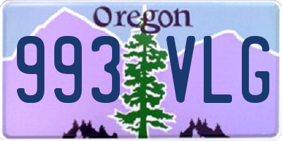 OR license plate 993VLG