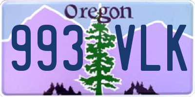OR license plate 993VLK