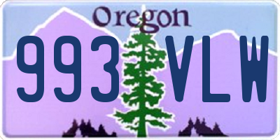 OR license plate 993VLW