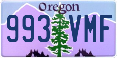OR license plate 993VMF