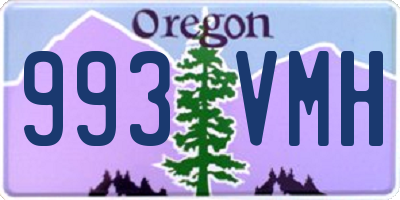 OR license plate 993VMH