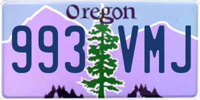 OR license plate 993VMJ