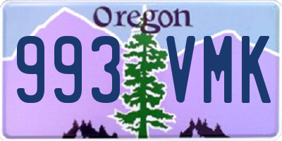 OR license plate 993VMK