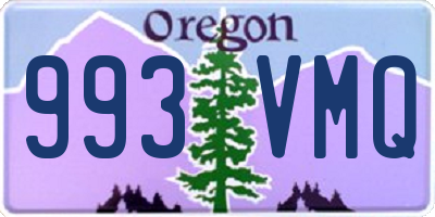 OR license plate 993VMQ