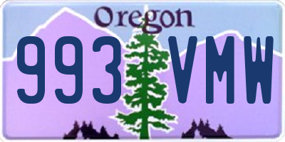 OR license plate 993VMW