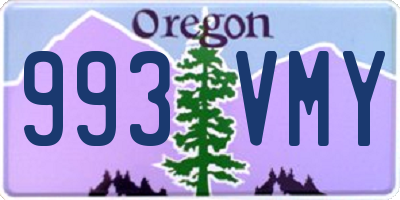 OR license plate 993VMY
