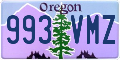 OR license plate 993VMZ