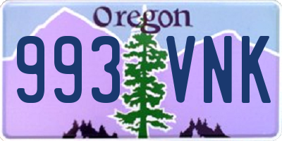 OR license plate 993VNK