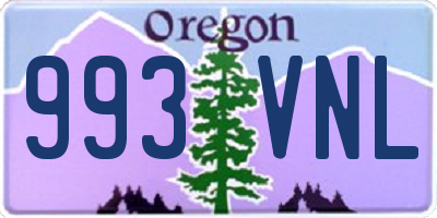 OR license plate 993VNL