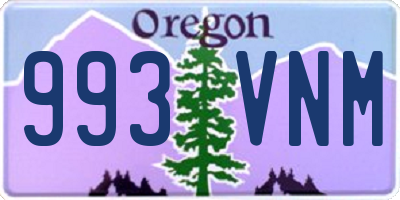 OR license plate 993VNM