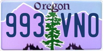 OR license plate 993VNO