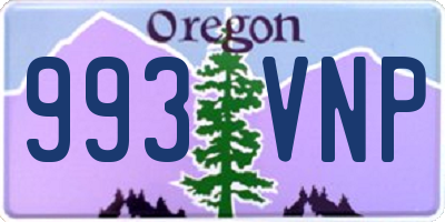 OR license plate 993VNP