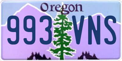 OR license plate 993VNS