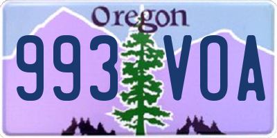 OR license plate 993VOA