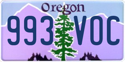 OR license plate 993VOC