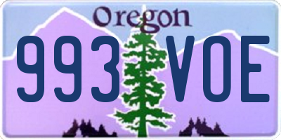 OR license plate 993VOE