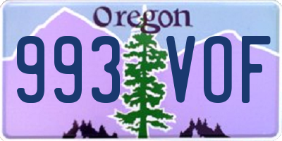 OR license plate 993VOF