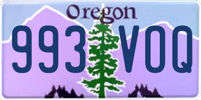 OR license plate 993VOQ