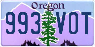 OR license plate 993VOT