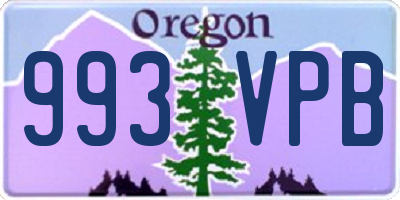 OR license plate 993VPB