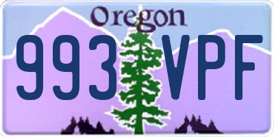OR license plate 993VPF