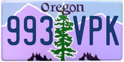 OR license plate 993VPK