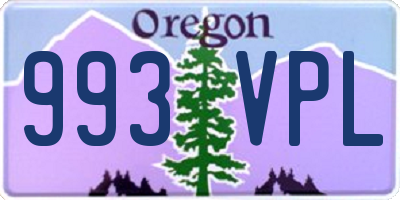 OR license plate 993VPL