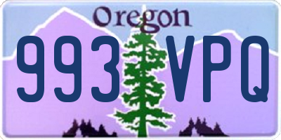 OR license plate 993VPQ