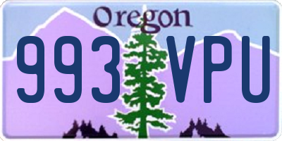 OR license plate 993VPU