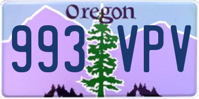OR license plate 993VPV