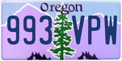 OR license plate 993VPW