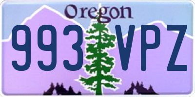 OR license plate 993VPZ