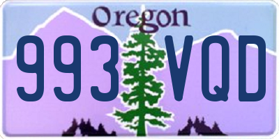 OR license plate 993VQD