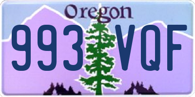 OR license plate 993VQF