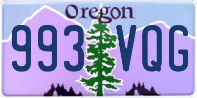 OR license plate 993VQG