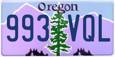 OR license plate 993VQL