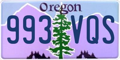 OR license plate 993VQS