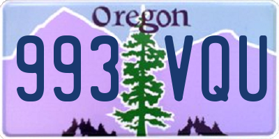 OR license plate 993VQU