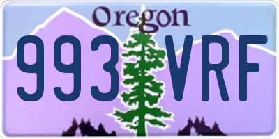 OR license plate 993VRF