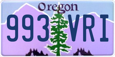 OR license plate 993VRI
