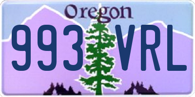 OR license plate 993VRL