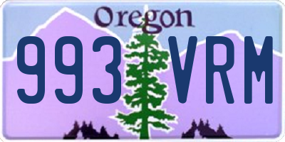 OR license plate 993VRM